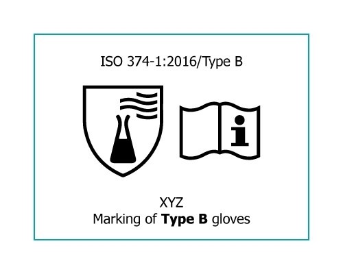 chemical protective gloves type B