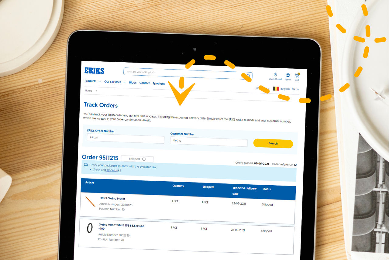 Nieuw Order Tracking systeem