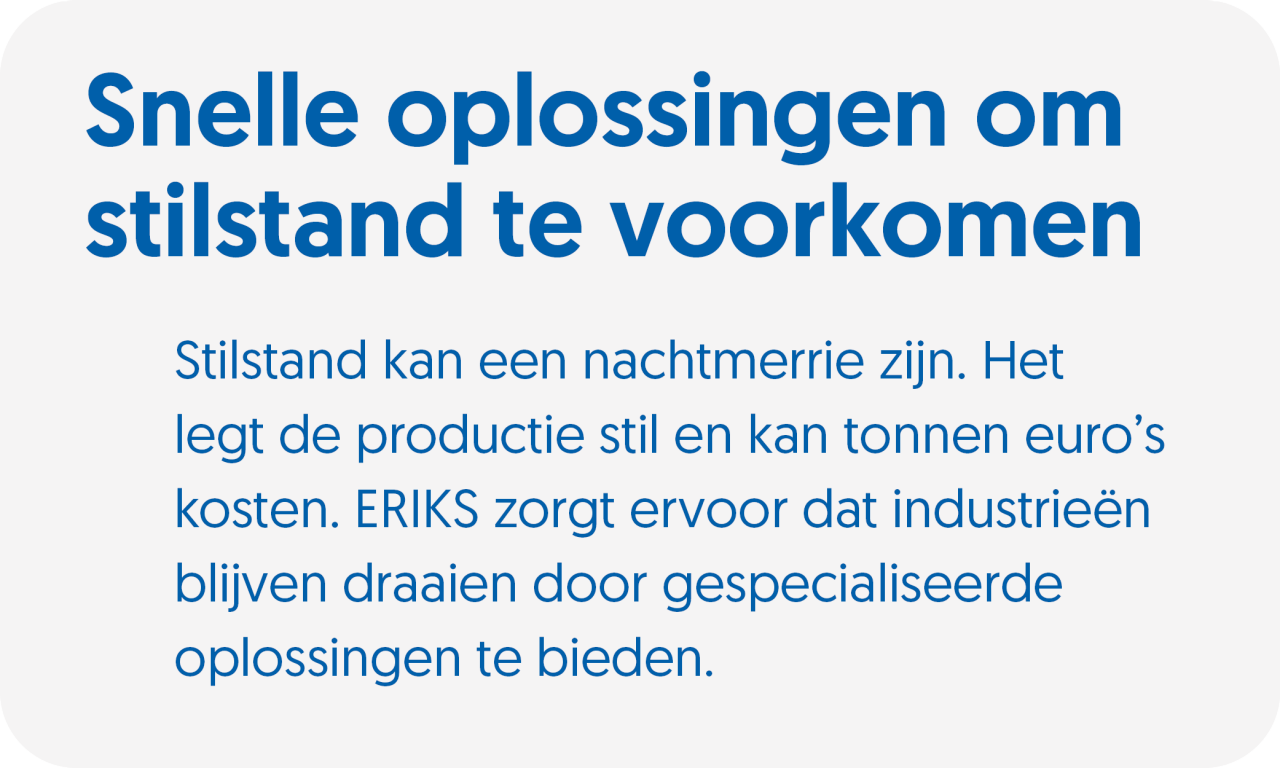 Snelle oplossingen om stilstand te voorkomen